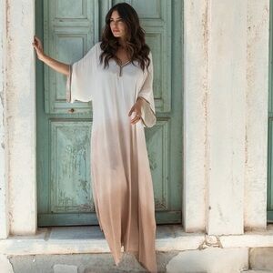 Kadimah Samira handbeaded Ombré Kaftan